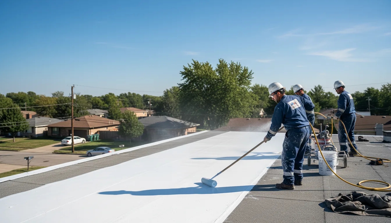 Commercial roof coating in Goshen, CA near me